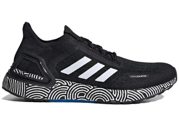 Кроссовки Adidas Ultra Boost черные с белым